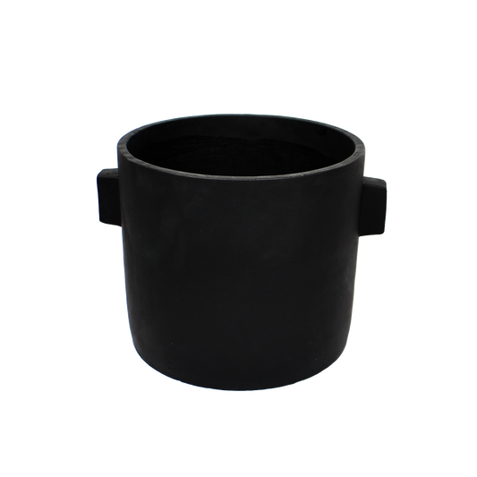 Concrete Ears Pot - Black D19cm